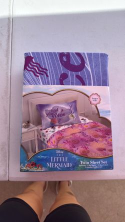 Disneys little mermaid twin sheet set