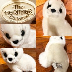 Vtg RARE The Heritage Collection Ganz Bros Plush SNOWY Seal 1992 Stuffed Animal