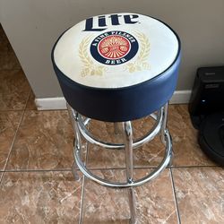 Miller Lite Barstool Man Cave Bar Stool Pick Up New