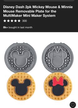 Mickey And Minnie Waffle Plates 