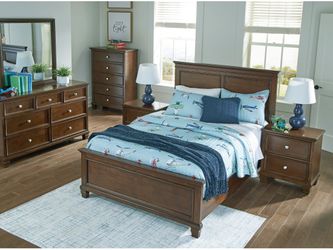 Danabrin Brown Full Panel 6-Piece Bedroom Set w/ 2 Nightstands (Online Special Price)