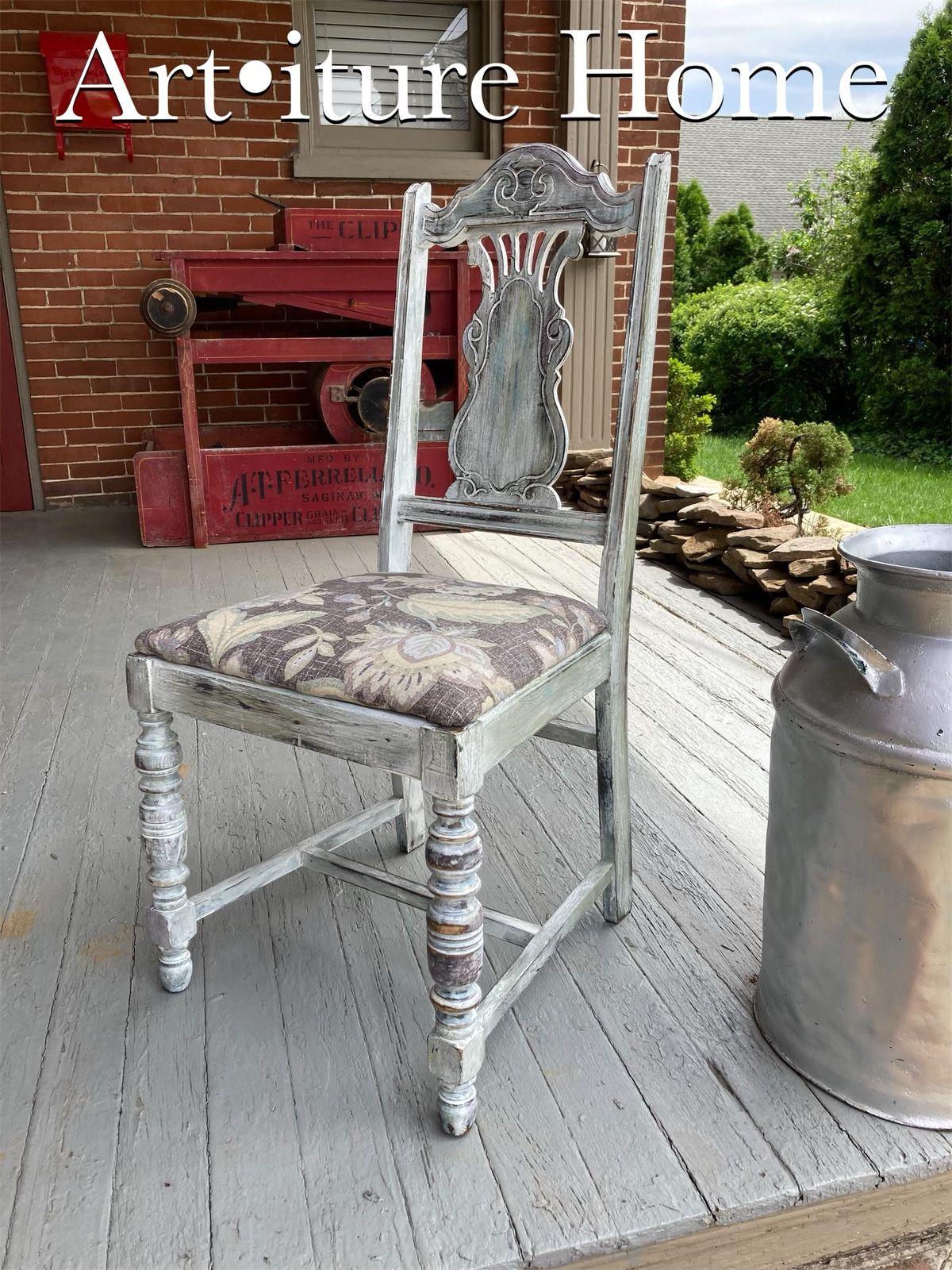 Distressed Boho Victorian Chair