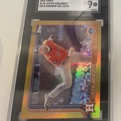Justin Verlander Gold Rainbow Foil /50