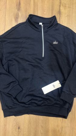 ALO Yoga Black Quarter-zip Size Large