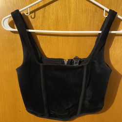 Black Velour Corset