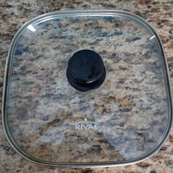 12x12 rival glass fryer lid with steam release valve in good condition