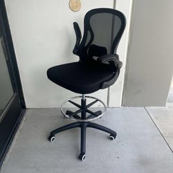 New In Box Seat Height Adjustable From 23 To 29 Inch Drafting Computer Black Mesh Chair High Seating Draft Office Furniture 