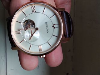 Bulova Automatic Leather Elegant Watch