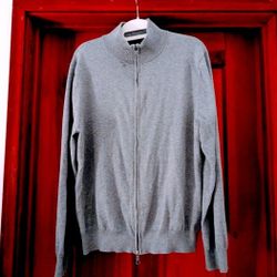 BROOKS BROTHERS TRAVEL ZIP LIGHTWEIGHT SUPIMA COTTON SWEATER CARDIGAN