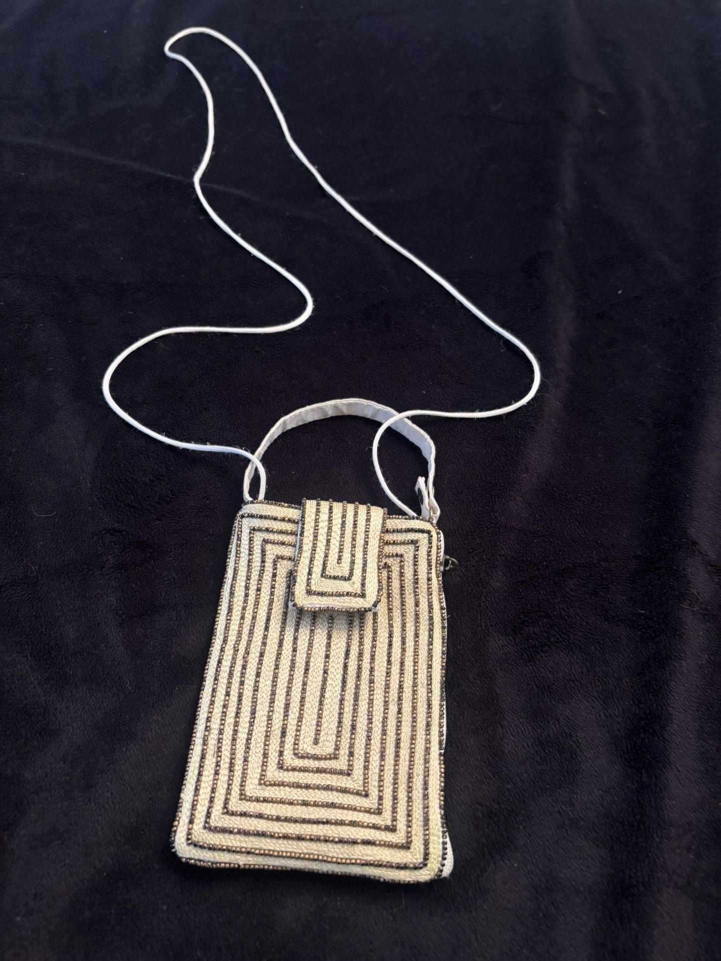 Bamboo Trading Company Beaded Crossbody Phone Bag
