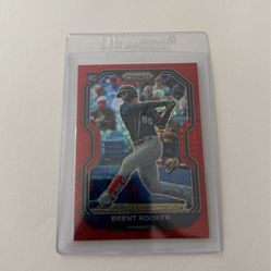 Brent Rooker Red Wave Prizm Rookie Card /149