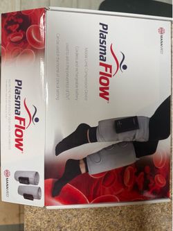 ManaMed PlasmaFlight Calf Muscle & Leg Massager for Pain Relief & Circulation | Approved Kneading Air Massage Leg Sleeve Compression Wrap | Portable P