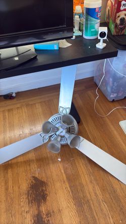 FREE Ceiling fan silver metal finish works free berkeley Ashby and college Elmwood