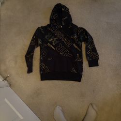 Boys Black And Gold Jordan Sweatshirt 
