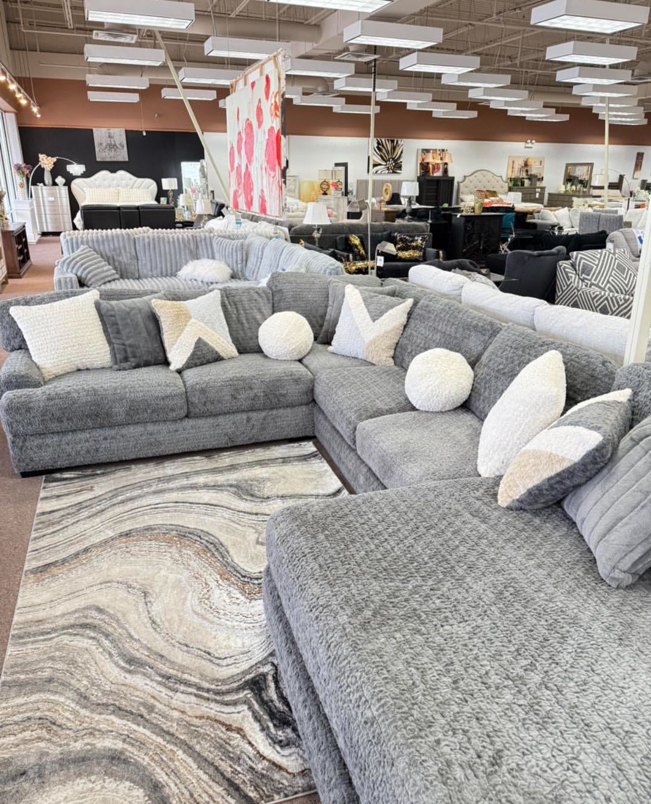 SAME DAY DELIVERY!!! Grey U Shape Sectional