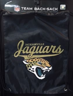 Jacksonville Jaguars NFL Football Team Back Sack Drawstring Bag Back Pack - BRAND NEW!!