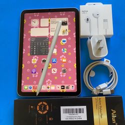 Apple iPad Mini 6th Generation (2021 model / Pink) 64GB with Pink Case, Pen & Accessories 