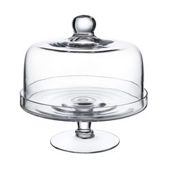 Whole HOUSEWARE Glass Cake Stand With Dome | Cake Holder And Cake Display Stand For Kitchen, Birthday Parties, Weddings 2.5x4 IN4.4x2.6x4.7 IN