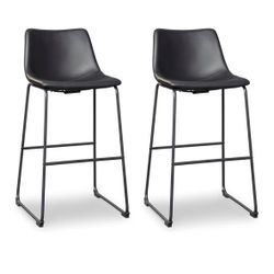 Modern Faux Leather Bar Stools 28.75"