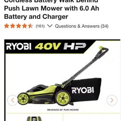 40V HP Brushless 20 in. Cordless Battery Walk Behind Push Lawn Mower with 4.0 Ah Battery and Charger