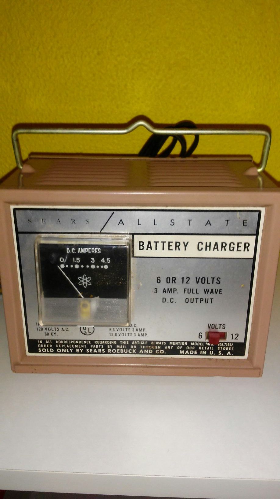 Vintage Sears Allstate battery charger