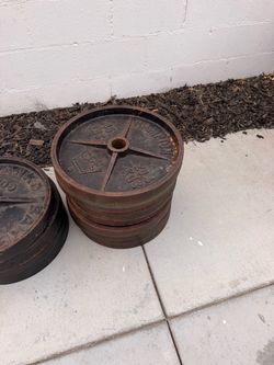 45lbs  Cast Iron Weight Plates