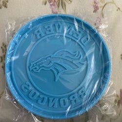 Denver Broncos coaster resin mold
