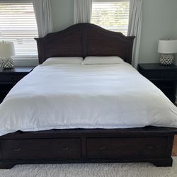  Platform Bed & Night Stands