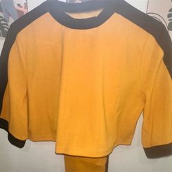 Matching Crop Top And Skirt 