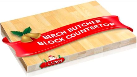 Butcher Block Countertop/Cutting Board - Unfinished Birch Wood