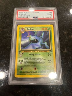 1999 pokemon fossil golbat 1st edition psa 9