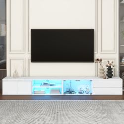 Valencia Modern LED TV Stand with 2 Drawers & Cabinets