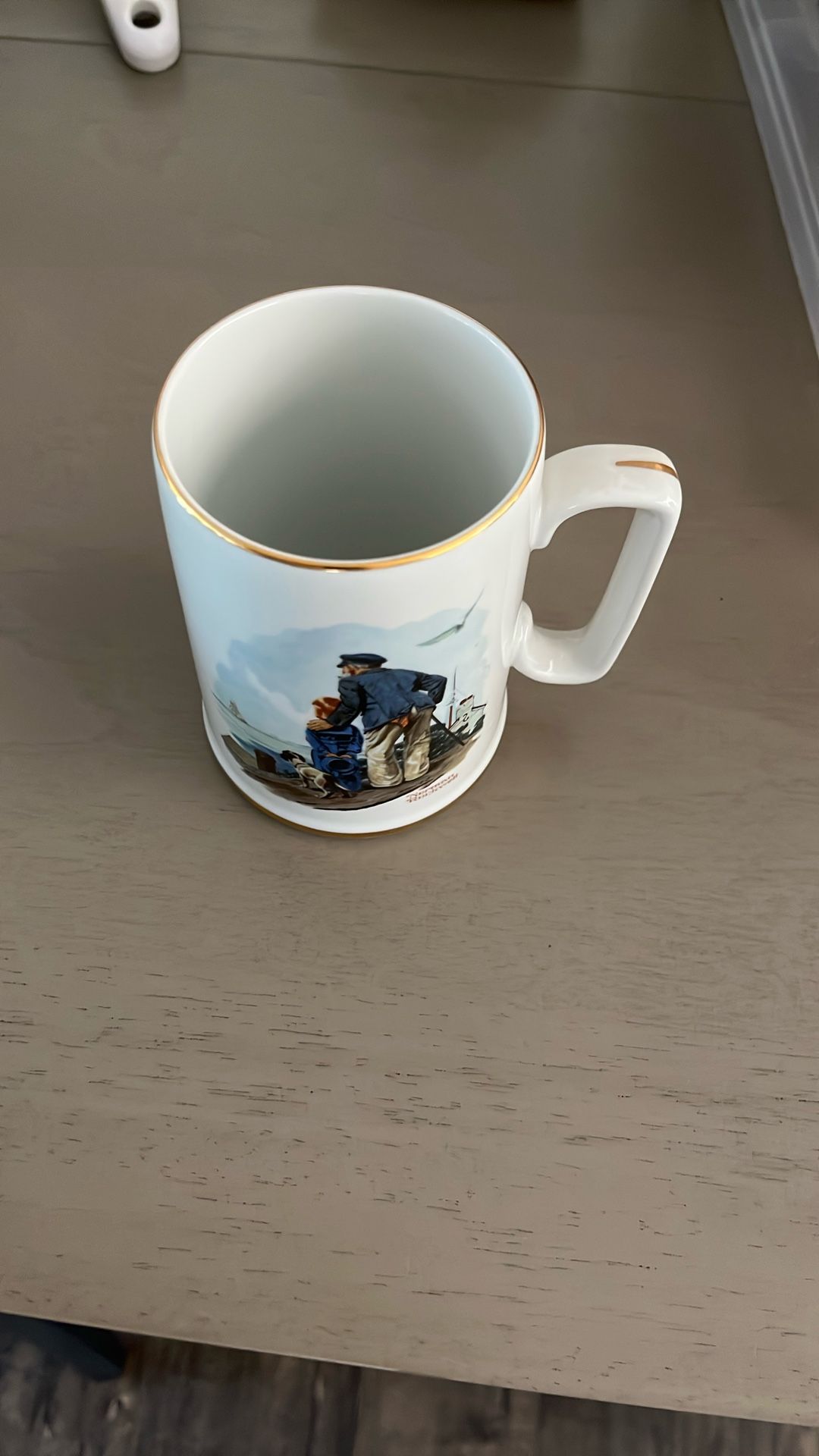 Norman Rockwell "Looking Out to Sea" mug