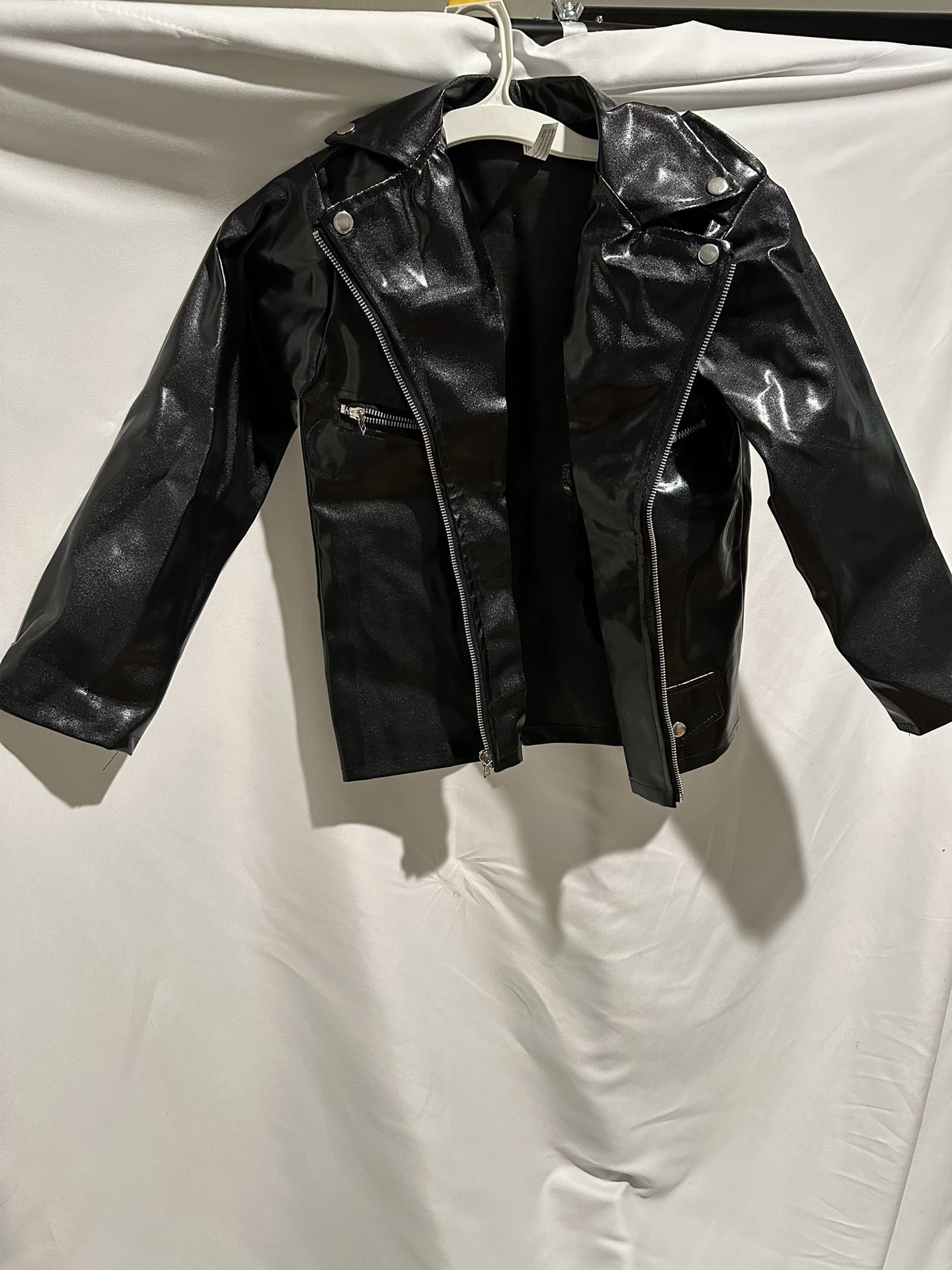 Kids Fake Leather Jacket Halloween Costume