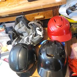 Kids Base Ball Helmets Cleats And Baseball  Bags