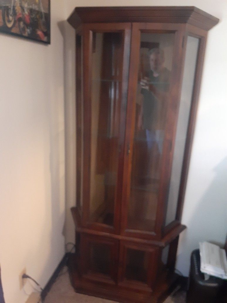 Antique Curio Cabinet Display Cabinet