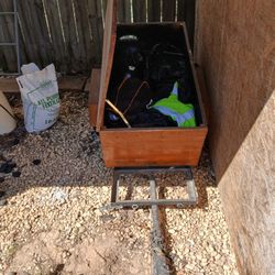 Motorcycle Pull Behind Trailer, Wooden And Pretty