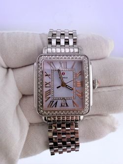MICHELE Deco Madison MW06G01A1113 Diamond Stainless Watch Complete Set