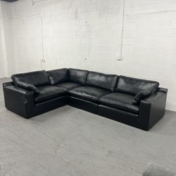 FINANCING AVAILABLEโผ๏ธ(Free Delivery) New Emilia Ashley Furniture Leather Black Sectional Sofa Couch
