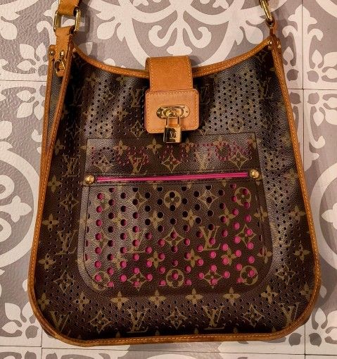 Louis Vuitton Monogram Perforated Musette Fuchsia