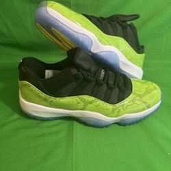 NEW! New! Air Jordan 11 Retro Low "Green Snakeskin"