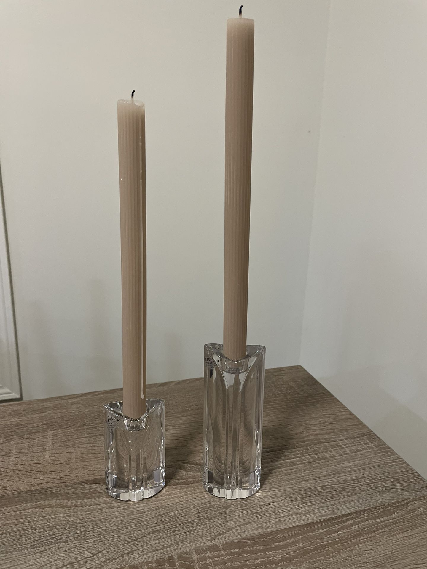 Towle Lead Crystal Candle Holder Pair