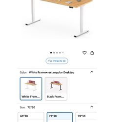 Electric Sitting/Standing Large Desk With Treadmill Sold Together 