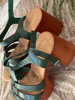 Green Maryjane inspired clogs