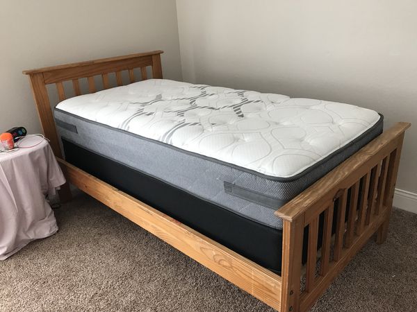 used twin bed with mattress