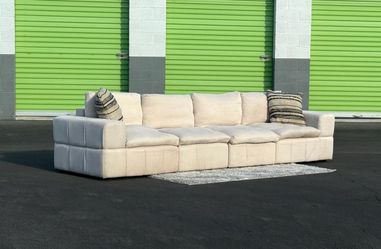 132β Beige 4-Piece Modular Sofa | Free Delivery, Good Condition