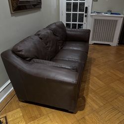 Leather Sofa & Chaise For Sale 