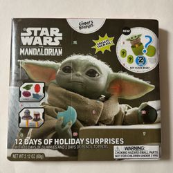 STAR WARS MANDALORIAN FINDERS KEEPERS 12 DaYS OF HOLIDAY SURPRISES. PENCIL TOPPERS. 