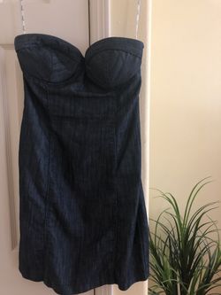 Strapless Guess denim dress, size Medium