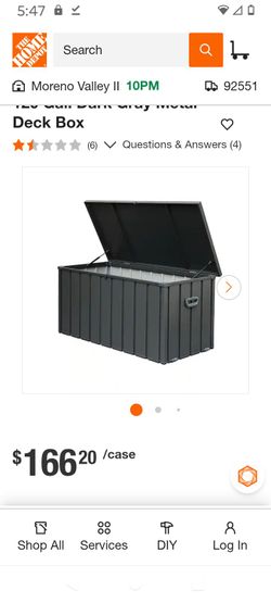 120 gallon outdoor deck box metal outdoor deck box caja de exteriores ☑️🆕